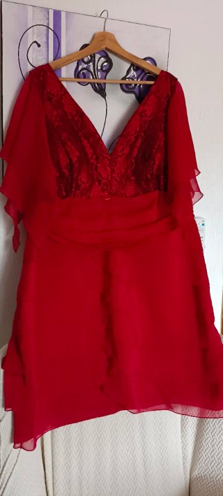 Vestido rojo madrina talla 54/56