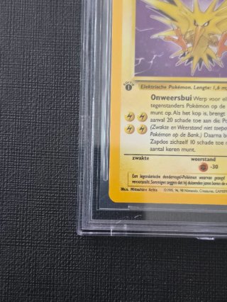 Zapdos Holo 1ª Edición Fossil BGS 9