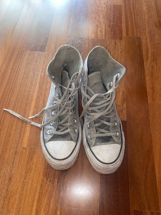 Converse plataforma talla 37 estilo desgastado