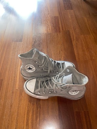 Converse plataforma talla 37 estilo desgastado