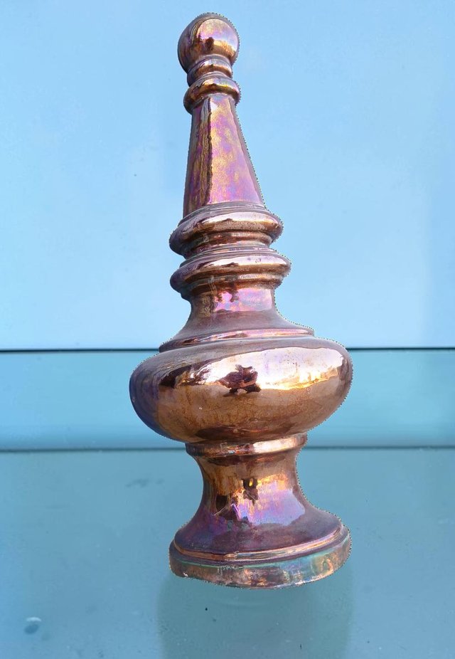 Pináculo decorativo cobre iridiscente