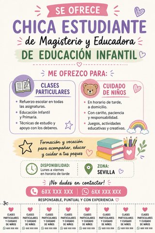 Clases particulares primaria y/o cuidado de niños