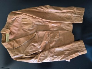 Chaqueta de cuero marrón mujer
