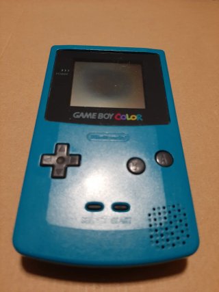 Nintendo Game Boy Color azul sólo pantalla.