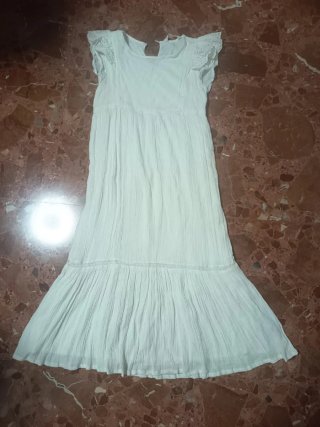 Vestido blanco Mango T. 9-10