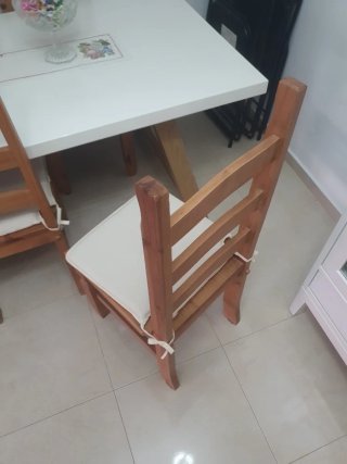 Mesa Comedor Madera Blanca 160x90