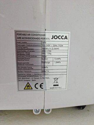 Aire Acondicionado Portátil Jocca