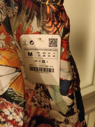Falda Zara Estampado Flores
