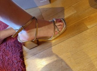 Sandalias Mim Doradas Talla 39 Nuevas