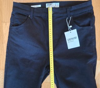 Bershka Skinny High Rise Jegging Negro Talla