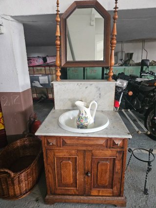 Mueble lavadero antiguo completo