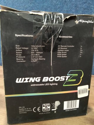 3x Ventiladores Alpenföhn Wing Boost 3 ARGB 140 mm