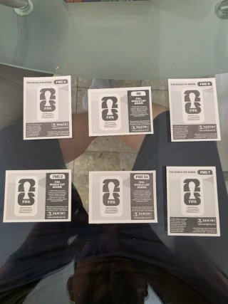 Lote 6 Cromos 00 Balón Copa Mundial 2026 Panini