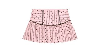 Falda Pantalón Zara Bordada Rosa