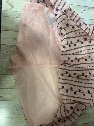 Falda Pantalón Zara Bordada Rosa