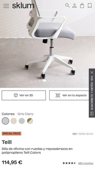 Silla de escritorio ergonómica nueva
