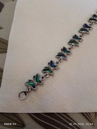 Pulsera mariposa esmaltada