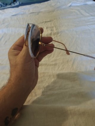 Occhiali da sole Ray-Ban Aviator Oro Lenti Azzurre