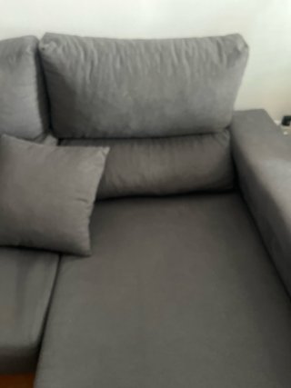 Sofá chaise longue 3 plazas gris
