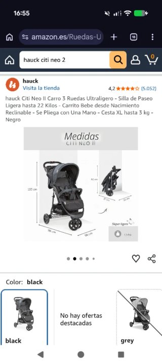 Carrito Silla Ligera Hauck hasta 25kg