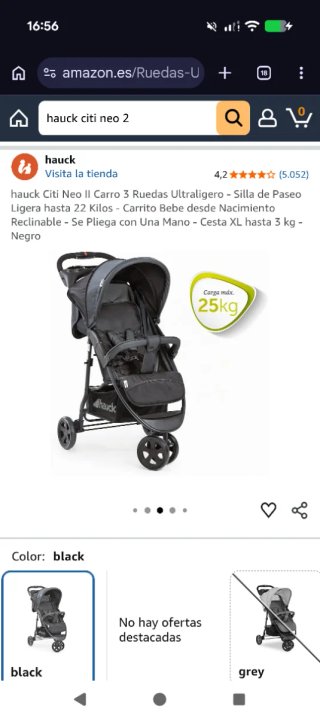 Carrito Silla Ligera Hauck hasta 25kg