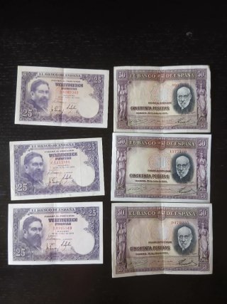 Lote 27 Billetes Españoles.