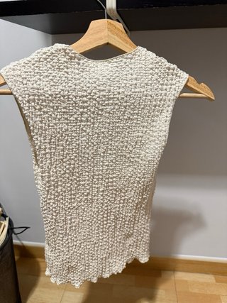 Top Zara tirantes color crudo S