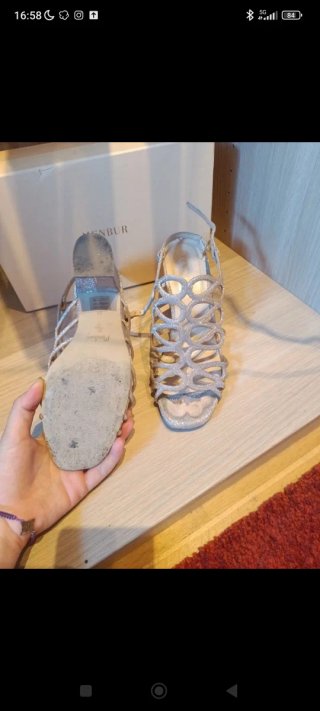 Sandalias Membur champagne rosa T39