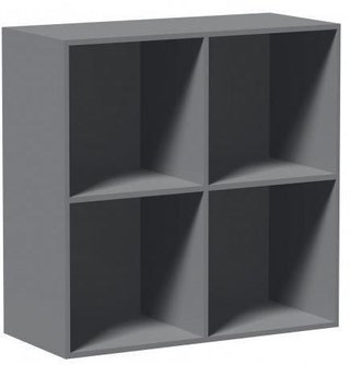 Estantería modular gris 4 cubos