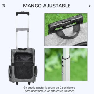 Transportín para mascotas con ruedas