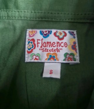 Camisa verde Flamenco bordada plata15