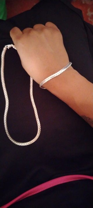 Pack Collar + Pulsera 925/Cadena Cubana + Esclava