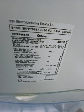 Frigorífico Balay Acero Inox LED No Frost