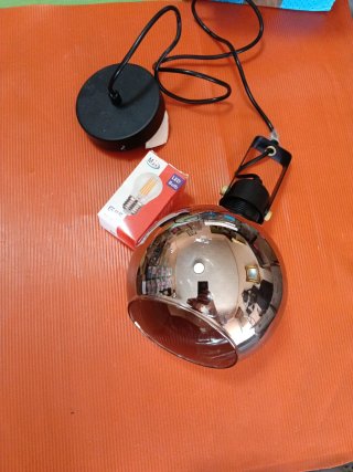 Lámpara colgante diseño cristal y metal