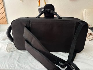Trompeta Bressant dorada con estuche