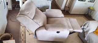 Sillón reclinable eléctrico beige