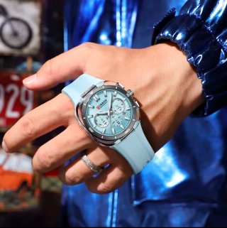 Reloj CURREN Cronógrafo Hombre Azul/Plata