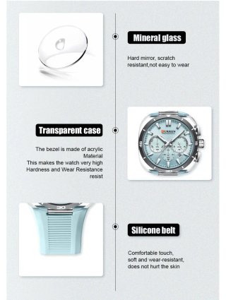 Reloj CURREN Cronógrafo Hombre Azul/Plata