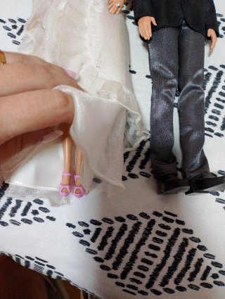 Barbie y Ken Muñecos Vestido Novia Traje