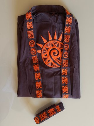 Kimono Four Seasons Estampado Sol Naranja