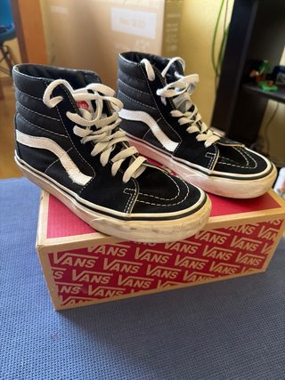 Zapatillas Vans SK8-HI black/black/white.