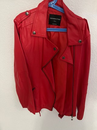 Chaqueta de cuero Roja