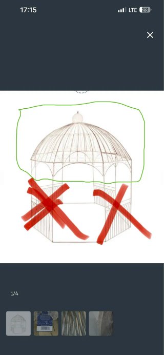 Pérgola de hierro forjado blanca