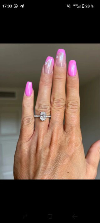Anillo Plata 2ct Moissanita Talla Ovalada