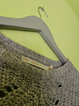 Jersey Sfera gris con trenzado