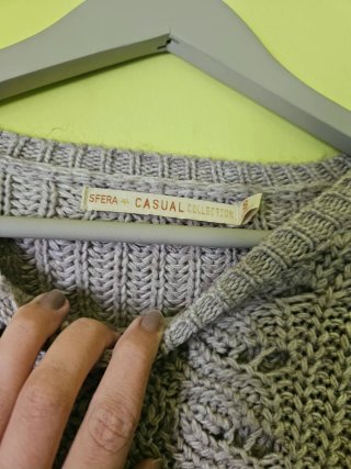 Jersey Sfera gris con trenzado