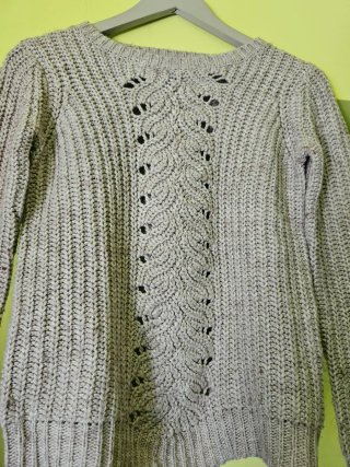 Jersey Sfera gris con trenzado