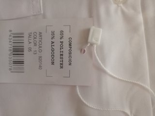 Camisa blanca caballero manga larga talla 5