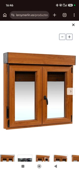 Ventana PVC Roble Oscilobatiente 140x135 ¡Nuevas!