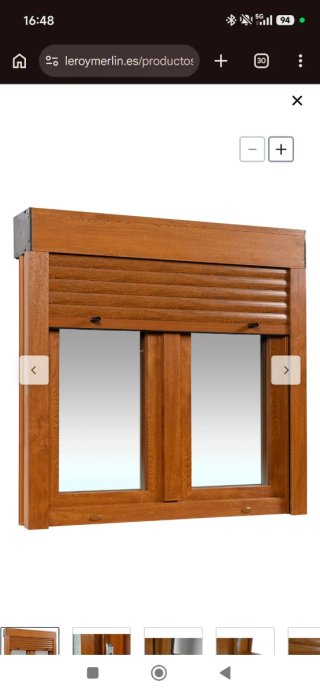 Ventana PVC Roble Oscilobatiente 140x135 ¡Nuevas!